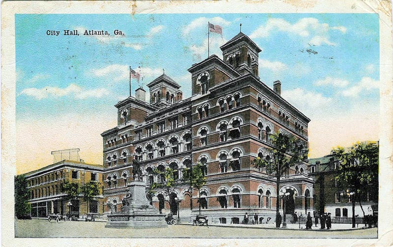 City Hall 1922 (Grady statue in foreground)
